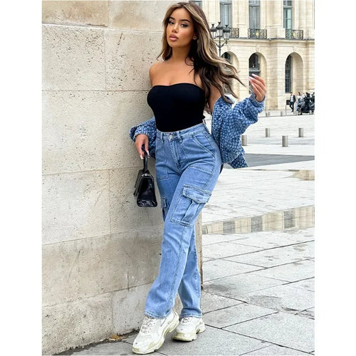 Pantalon cargo en jean