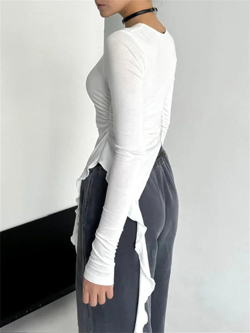 Pull T-shirt Slim Blanc