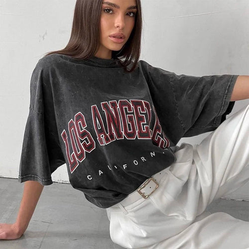 T-shirt oversize délavé à l'acide