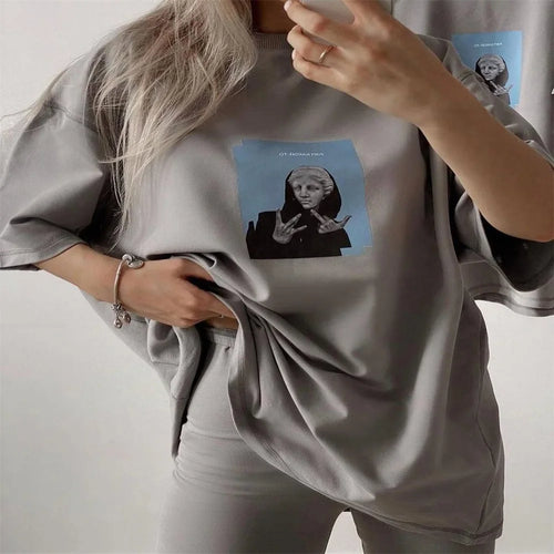 T-shirts graphiques décontractés et amples