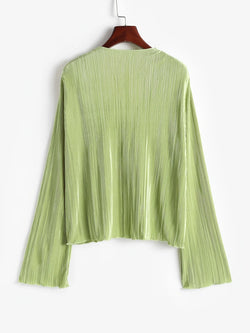 Haut cardigan à col en V