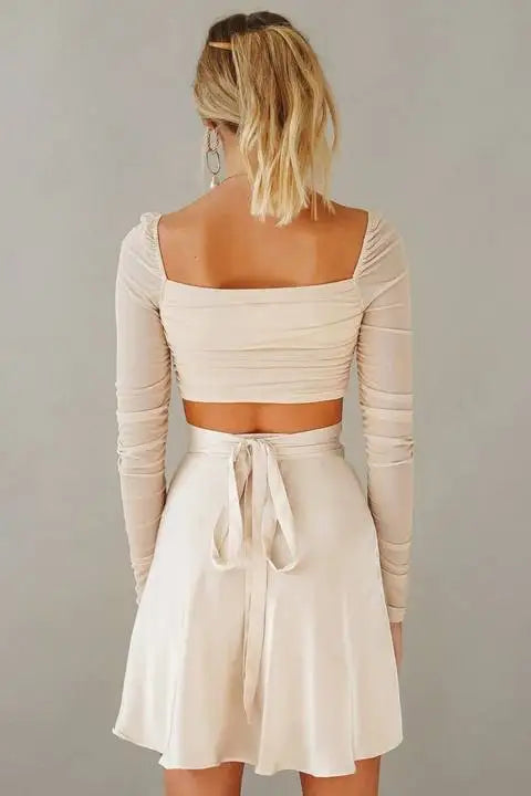Soft Satin High Waist Skirt