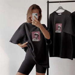 T-shirts graphiques décontractés et amples